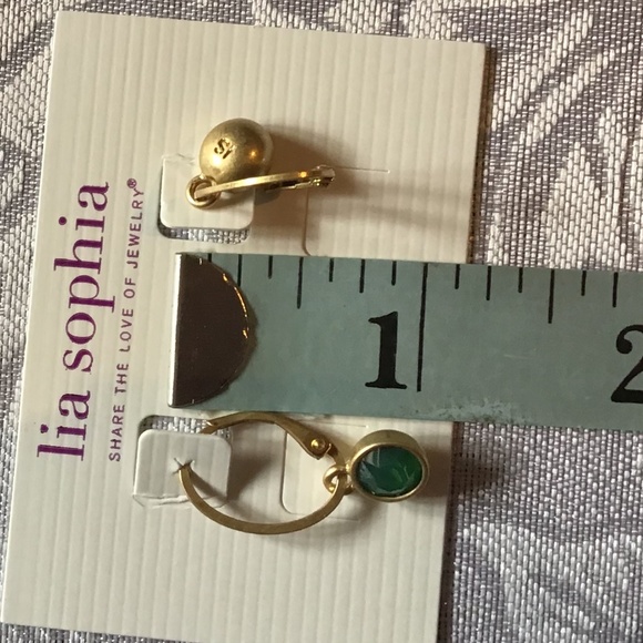 NWT Lia Sophia “Endless Possibilities”goldstone matte finish & green crystal - Picture 4 of 4